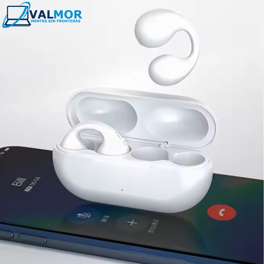 Auriculares inalámbricos con clip abierto, batería de larga duración